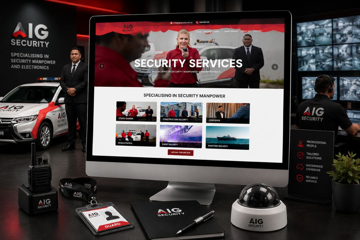AIG Security website design by TD Interactives