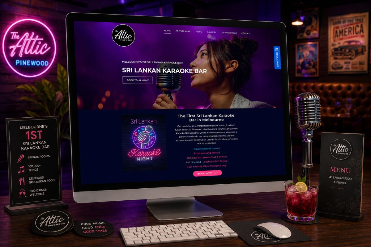 Attic Pinewood website design by TD Interactives