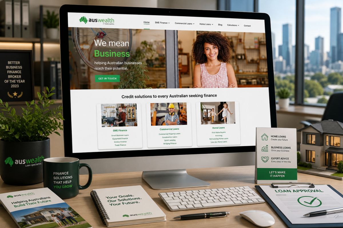 Aus Wealth Finance website design by TD Interactives