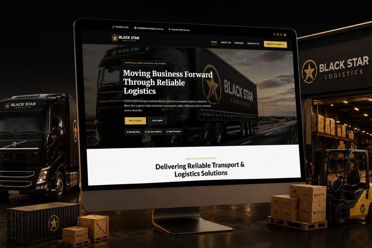 Black Star Logistics website design by TD Interactives
